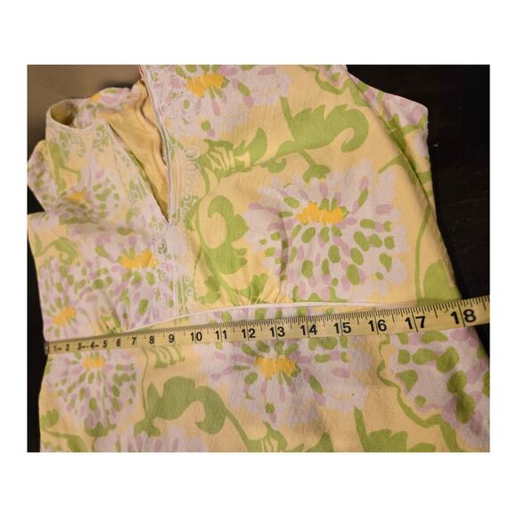 Lilly Pulitzer Jubilee Shift Dress Cap Sleeve Embroidered Pockets V-Neck Size 14 - Picture 10 of 11